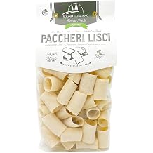 Sogno Toscano PACCHERI ORGANIC ARTISAN PASTA - 500 gr / 17.6 oz Bag - Slow dry- Bronze dye- packed by hand. USDA Organic and GMO free