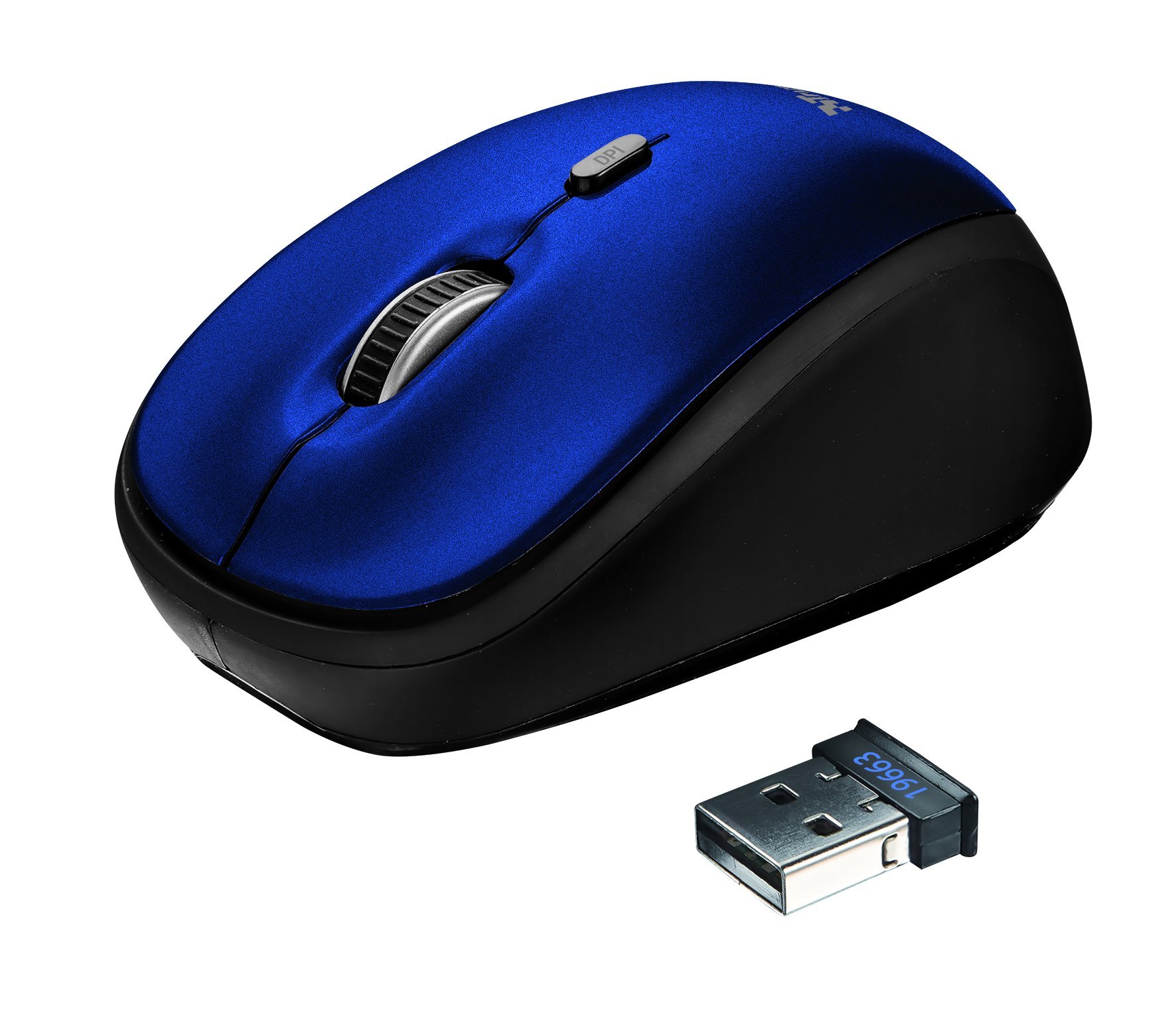 Trust Yvi Wireless USB Mouse for Computer and Laptop - Blue
