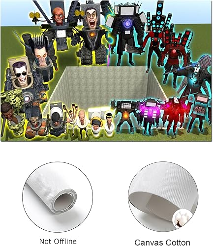 Miniatura 3 de GADADF - Póster de Skibidi con diseño de Skibidi, divertido póster decorativo para pared, sala de estar, dormitorio, baño, sin marco (16 x 24