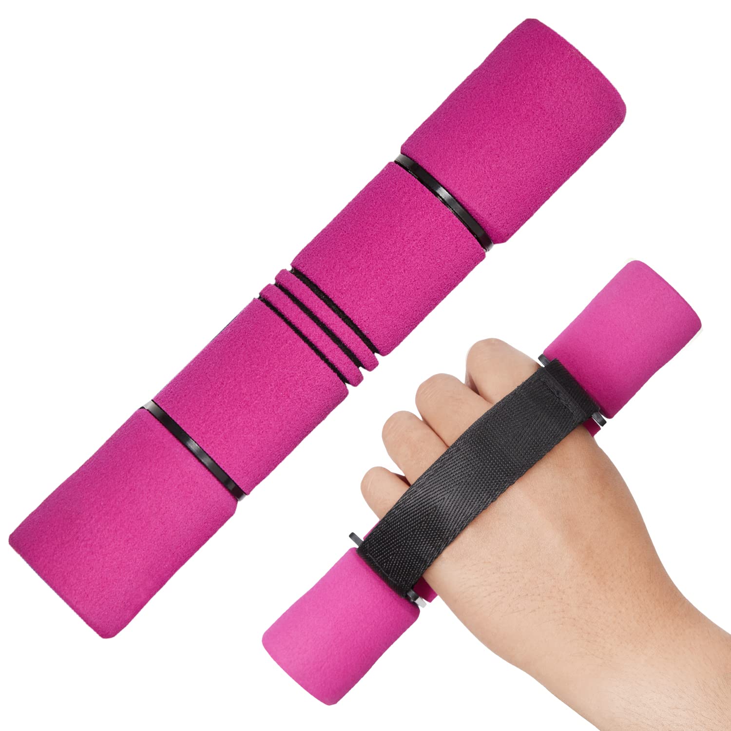 Yes4AllAdjustable Dumbbell Hand Weights Set Of 2 Perfect for Women's Walking or Travel Exercise with Adjustable Straps, Foam Cover, and Color Coded Weight (2lbs, 3lbs or 4lbs) Options