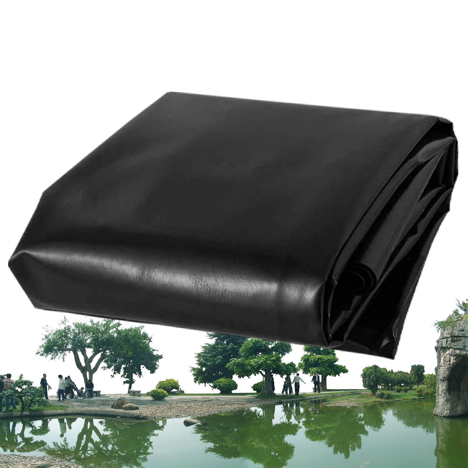 Telo laghetto Telo Piscina Telo per laghetto da Giardino Cascata laghetto, Telo per laghetto in HDPE 10x29,5 Piedi, Membrana Impermeabile e Resistente per cascate e Piante acquatiche, Spesso