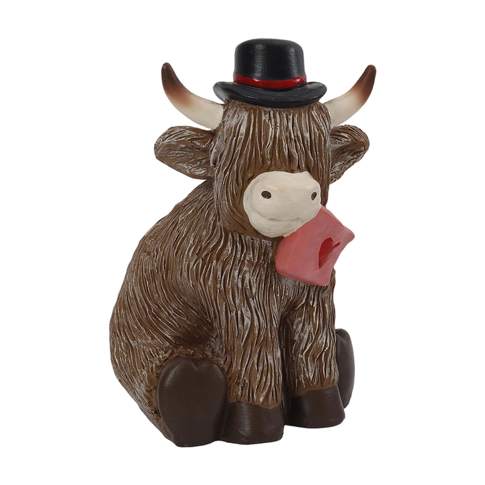 Kaeltsyn Resin Statue Cow Sculpture with Detailed Texture Great Nature Lover and Collectors Sculpture