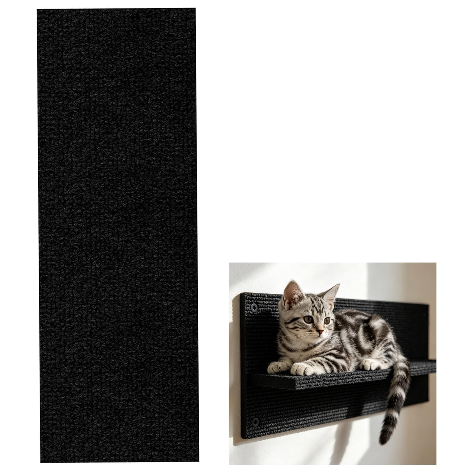 Trimmbare Selbstklebend Kratzteppich Katze Wand kratzschutz Sofa Katze Schutz Katzen kratzmatte Teppich bedeckt 40X200CM Katze Couch Schutz von DIY Katze Krallen katzenteppich
