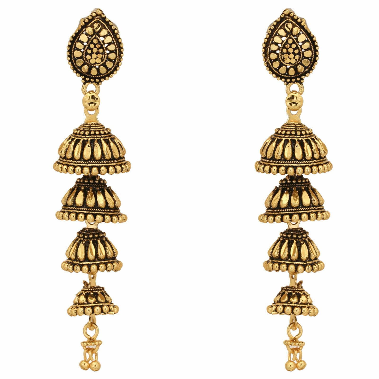 See full amazon price history chart for Happy Stoning Beautiful and Stylish Oxidized Layered Golden Alloy Jhumka Earrings for Women Happy Stoning Beautiful and Stylish Oxidized Layered Golden Alloy Jhumka Earrings for Women (B07VTR5BMJ) Amazon Price History, Amazon Price Tracker