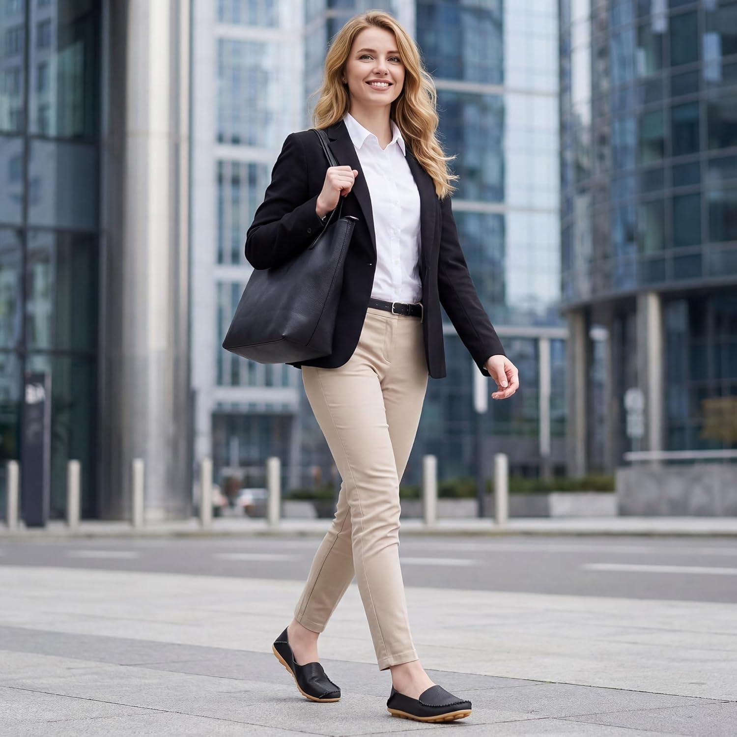 Ecetana Loafers for Women Penny Shoes Comfortable Slip On Casual Womens Loafers Fashion Moccasins Lightweight Round Toe Driving Flats Boat Shoes - Image 2