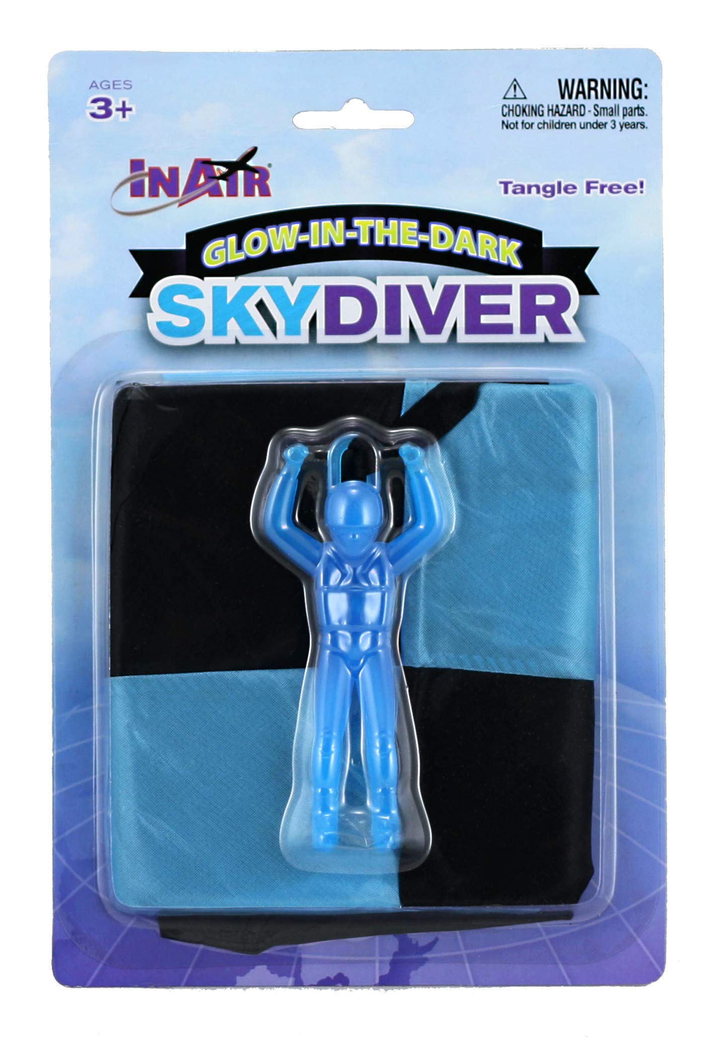WowToyz InAir Glow-in-The-Dark Tangle-Free Skydiver - Colors Vary