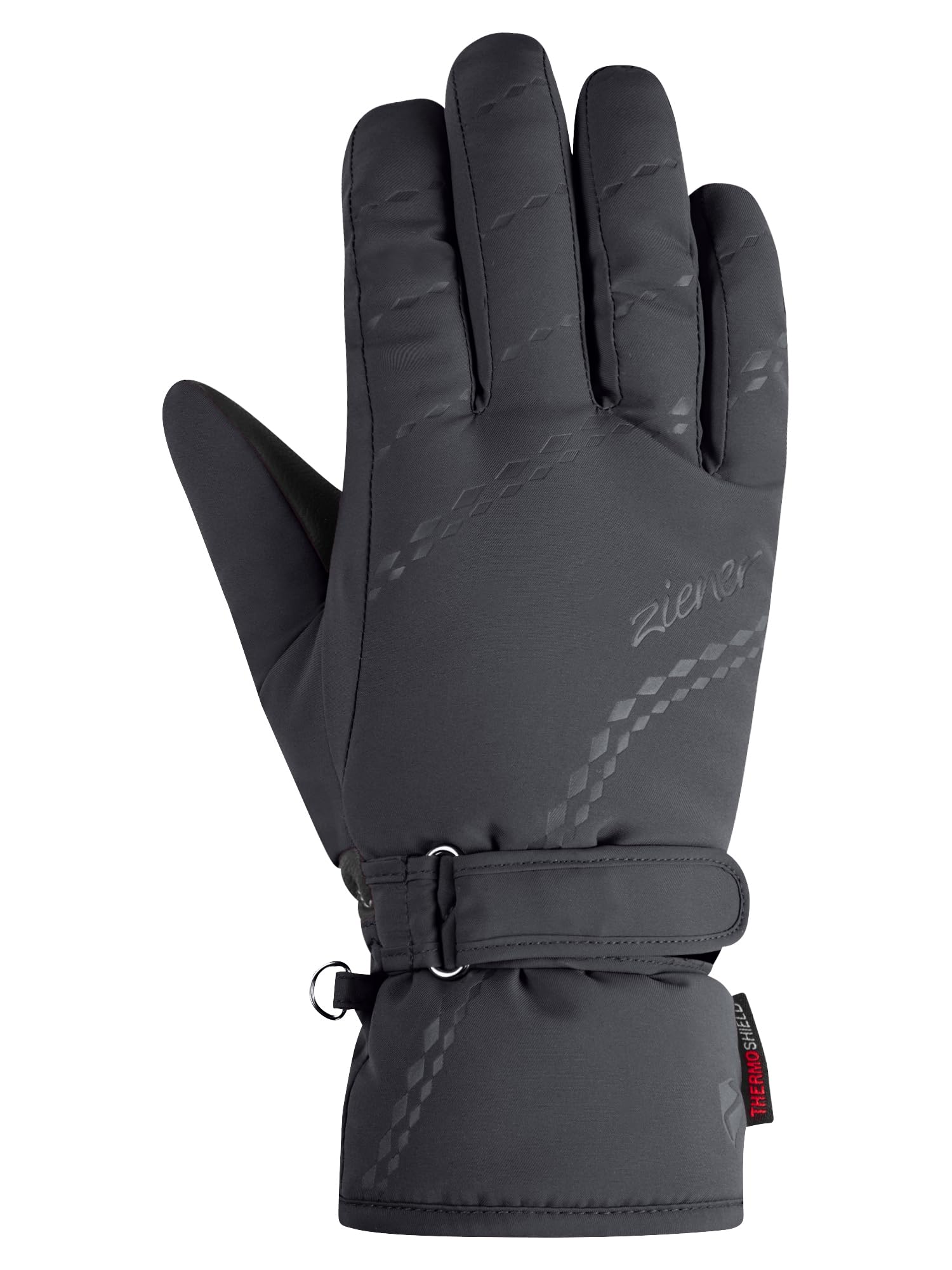 Ziener Damen KEVA-Z Ski-Handschuhe/Wintersport | Primaloft, warm, wasserabweisend, Black, 8