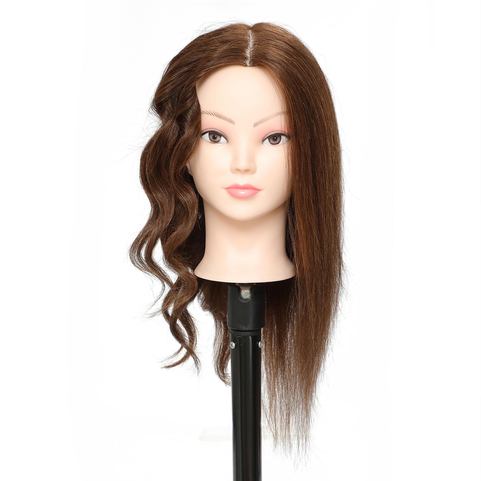 18" Ausbildung Kopf 100% Echthaar Schaufensterpuppe Kopf Manikin Puppe Kopf Haar Styling Kopf mit...