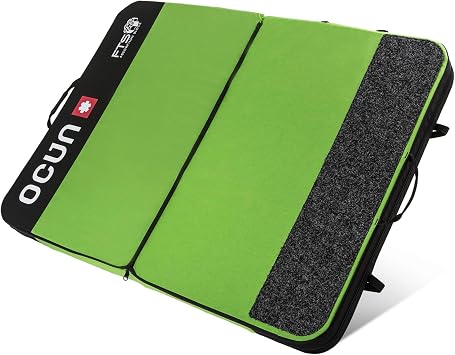 Ocun Moonwalk FTS Crash Pad, Compact Bouldering Safety Fall Pad for Rock Climbing