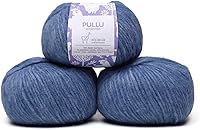 Vista 22 de Pullu - Juego de 3 madejas de hilo de lana de alpaca bebé y merino (150 gramos) de peso worsted - Procedencia directa de Perú - Celestialmente suave
