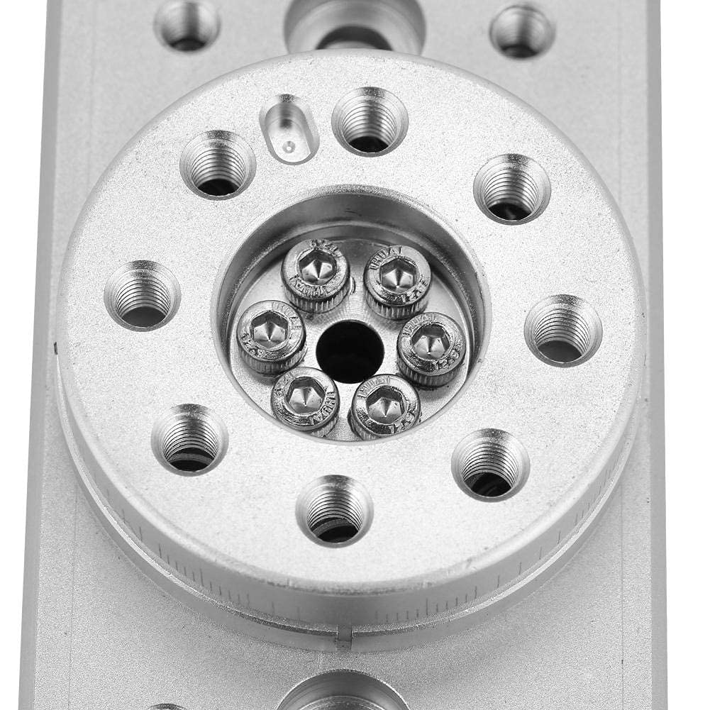 Cilindro neumático rotatorio de 180 grados, cilindro de aire M5, 0.1-1.0MPa, diámetro de 15 mm, rango de ajuste de ángulo 0-180 °, anticorrosivo, anillo magnético incorporado