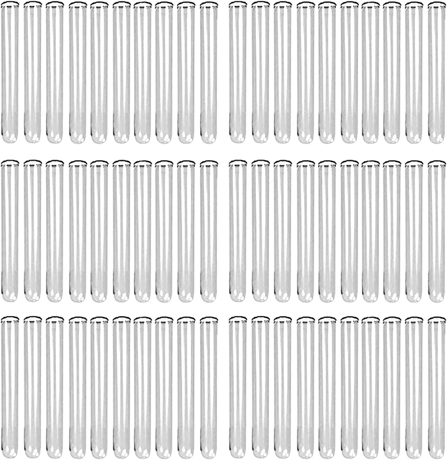 Sciencolab Borosilicate glass Test tube, 125X15mm, With graduation marks, heat resistant, Rimmed for experimenting and lab purpose(Pack of 60)