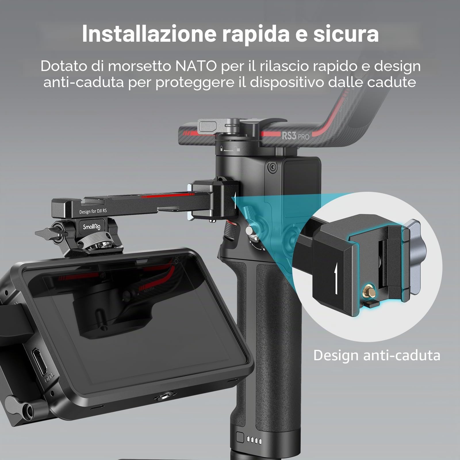 SMALLRIG Supporto Monitor NATO per DJI RS Serie-3026B