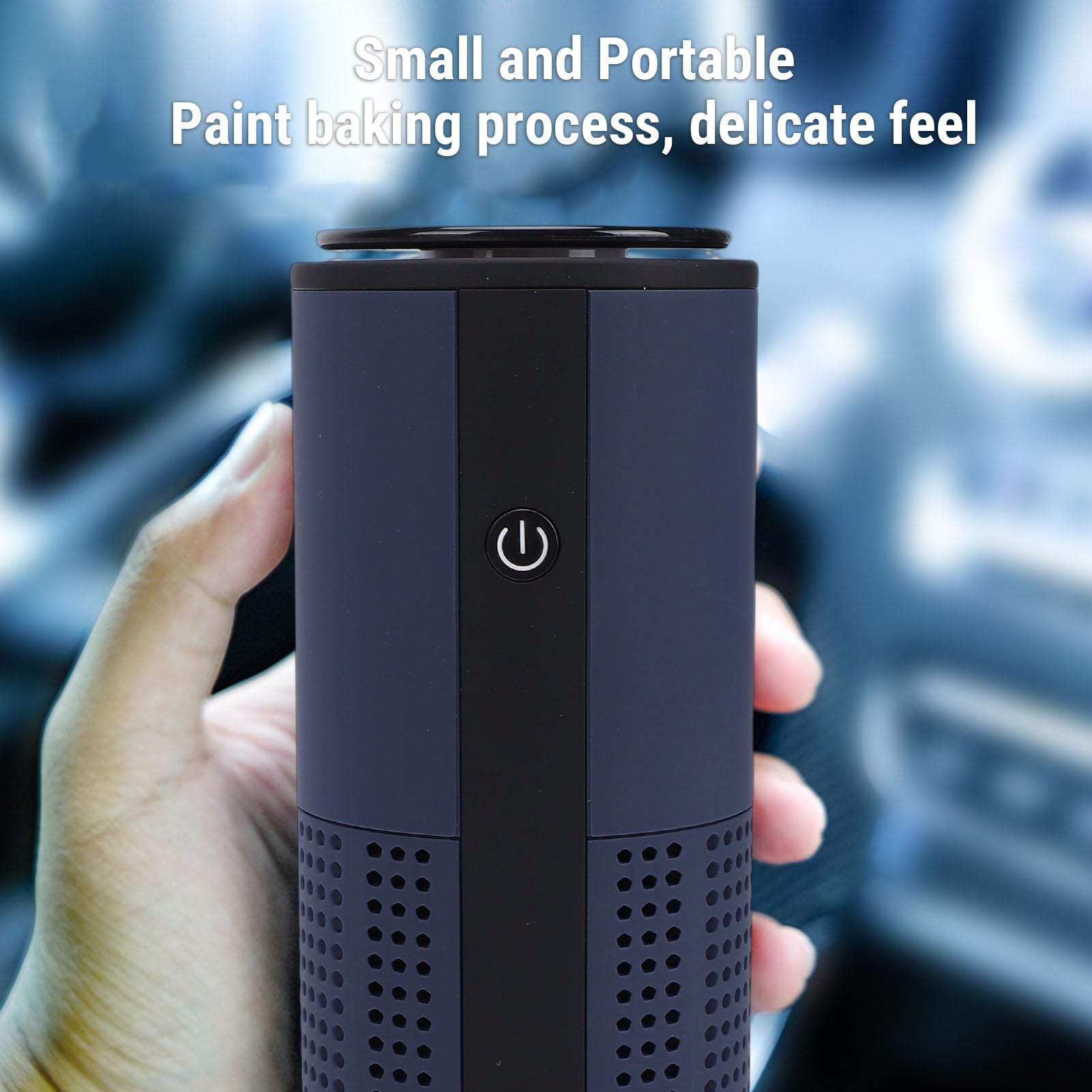Qcwwy Purificatore D'aria Portatile per Auto, Purificatore D'aria con Ricarica USB Senza Fili con Flusso D'aria a 360 Gradi, Filtro HEPA per Rimozione Odori di Polvere di Fumo e Animali (blu scuro)