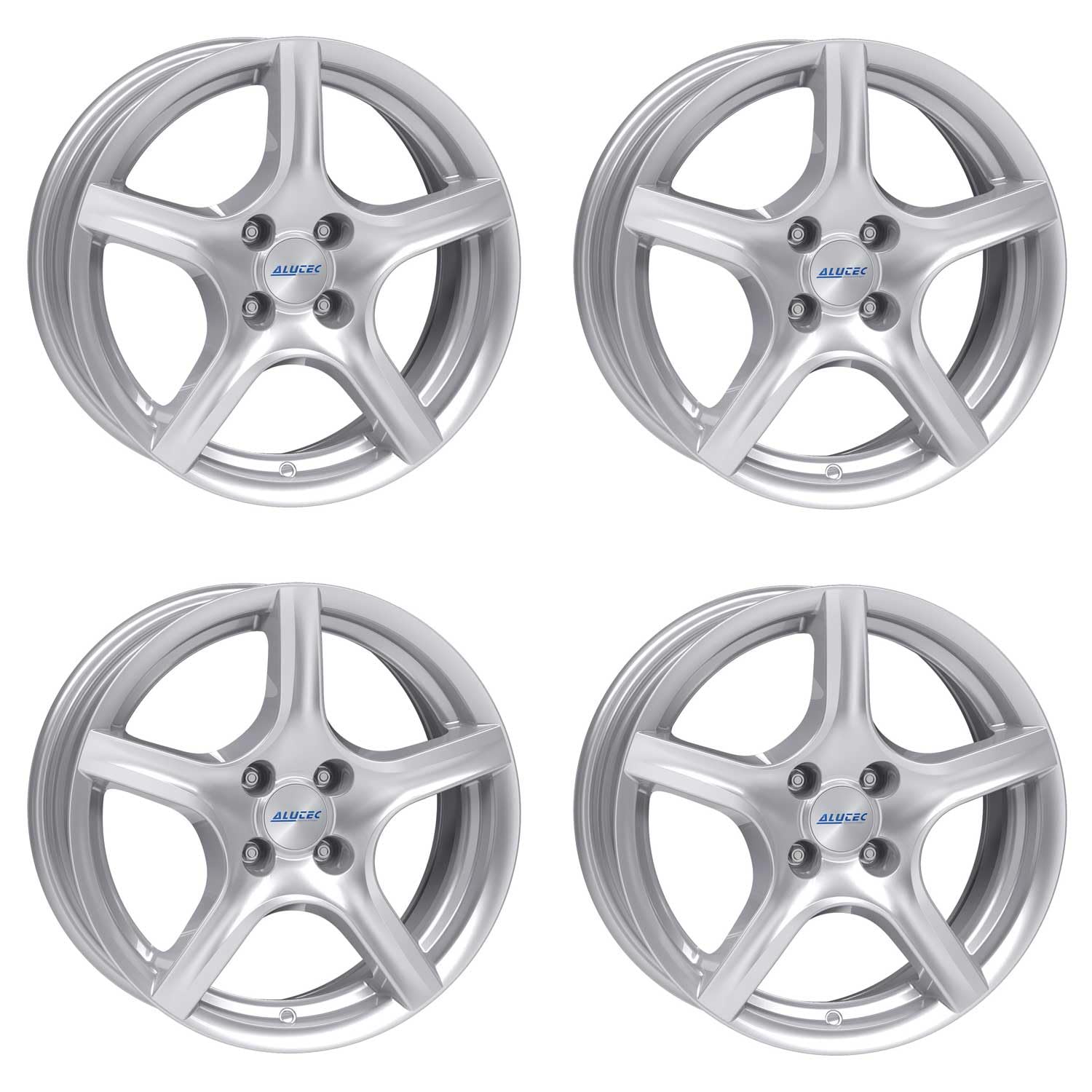 4 x Alutec felgi Grip 5.5Jx15 ET40 4 x 100 polarne srebrne kompatybilne z Renault Captur Clio Modus Twingo