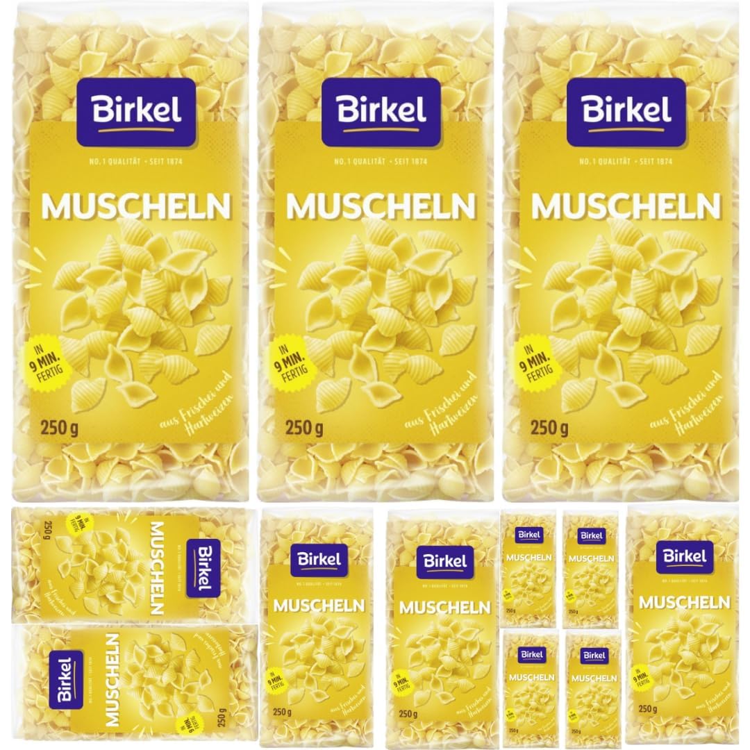 Mit Pufai Grocery; Birkel's No. 1 Muscheln Pasta Nudeln 250 gramm x 12 Stück