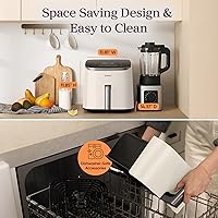 Vista 9 de Cosori TurboBlaze - Freidora de aire 9 en 1 de 6 cuartos de galón, control inteligente, 90 ° a 450 °F, recordatorios de agitación, calentamiento
