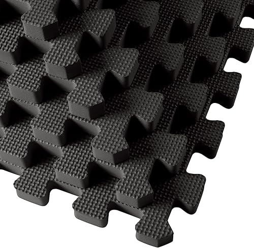 Miniatura 5 de We Sell Mats Tapete multiusos de 1 pulgada de grosor con espuma EVA, azulejos entrelazados, antifatiga para el hogar o el gimnasio, 24 x 24 pulgadas