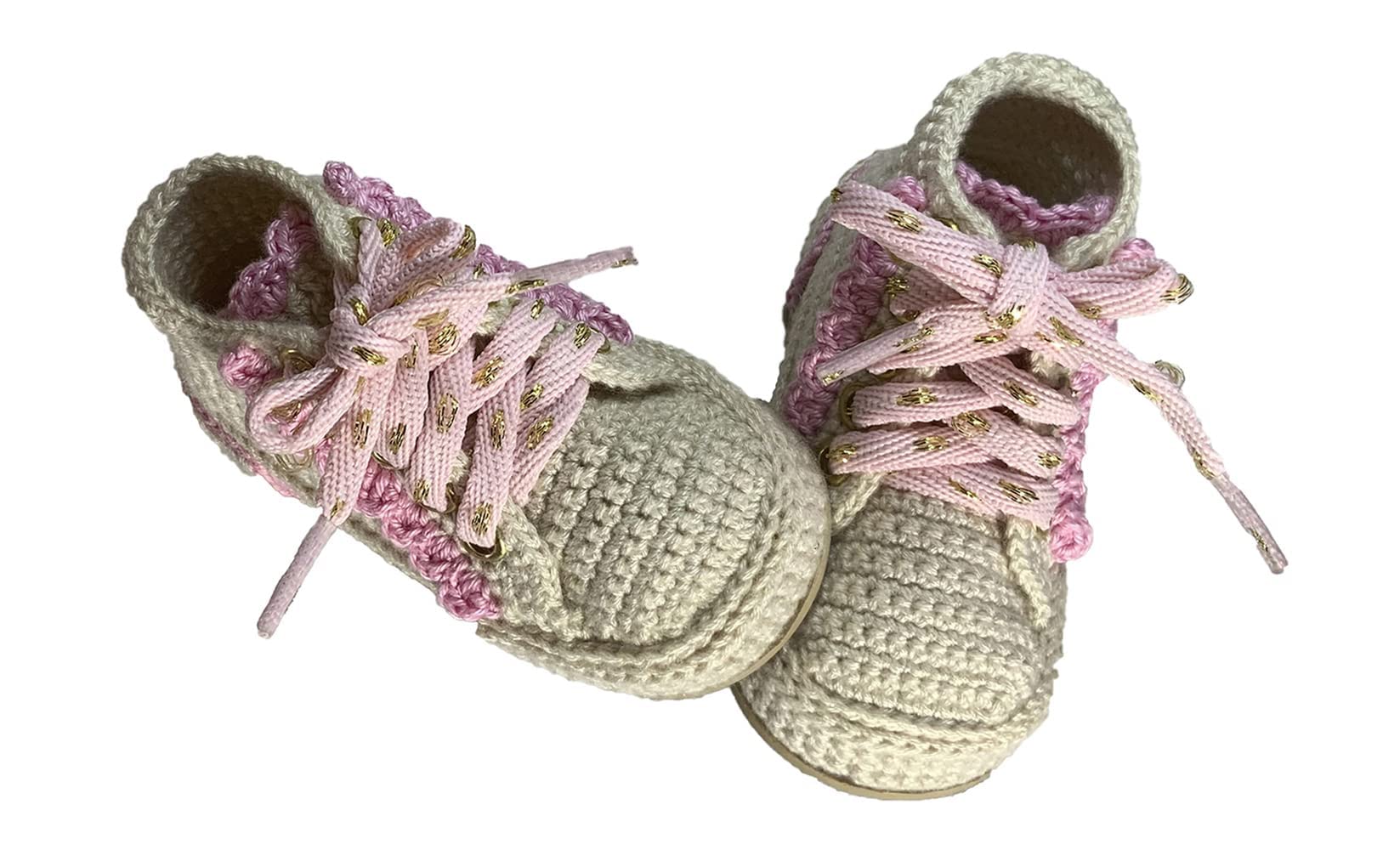 Scarpine Neonato realizzate con Uncinetto. Scarpe/Scarponcini Sportivi per Bebè, Lavorati all'Uncinetto Disponibile in Tutte Le Taglie Bambino