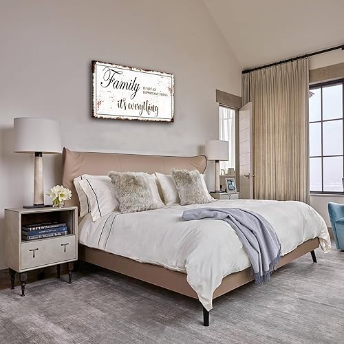 Miniatura 69 de Arte de pared en lienzo con citas inspiradoras para el hogar y la familia, arte de pared con texto en inglés «Home Sweet Home» enmarcado, con citas