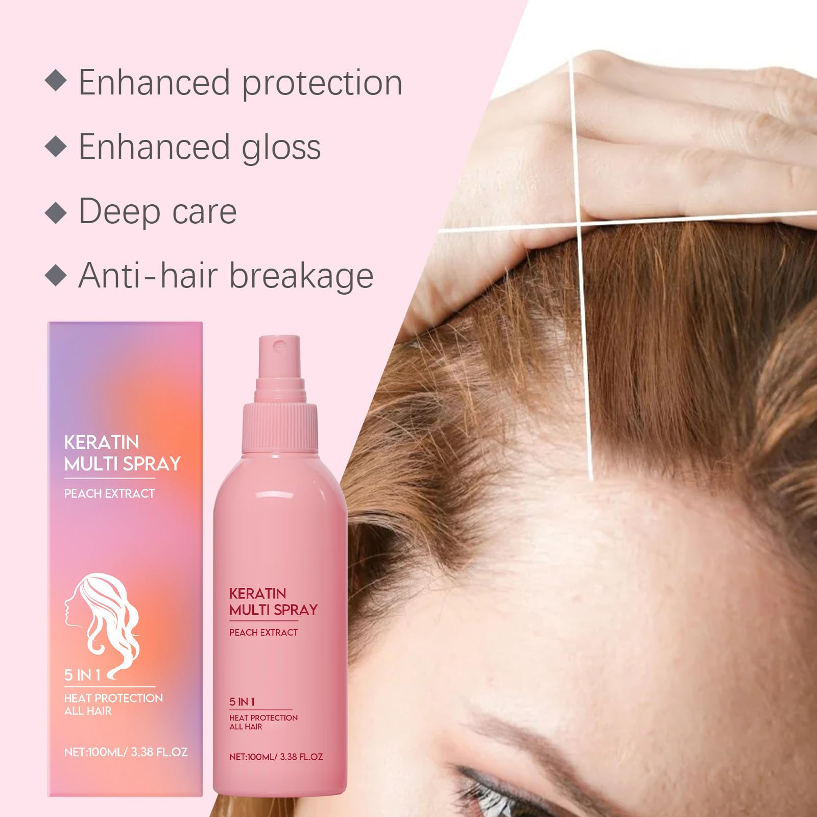 Spray Idratante per Maschera Capelli con Cheratina