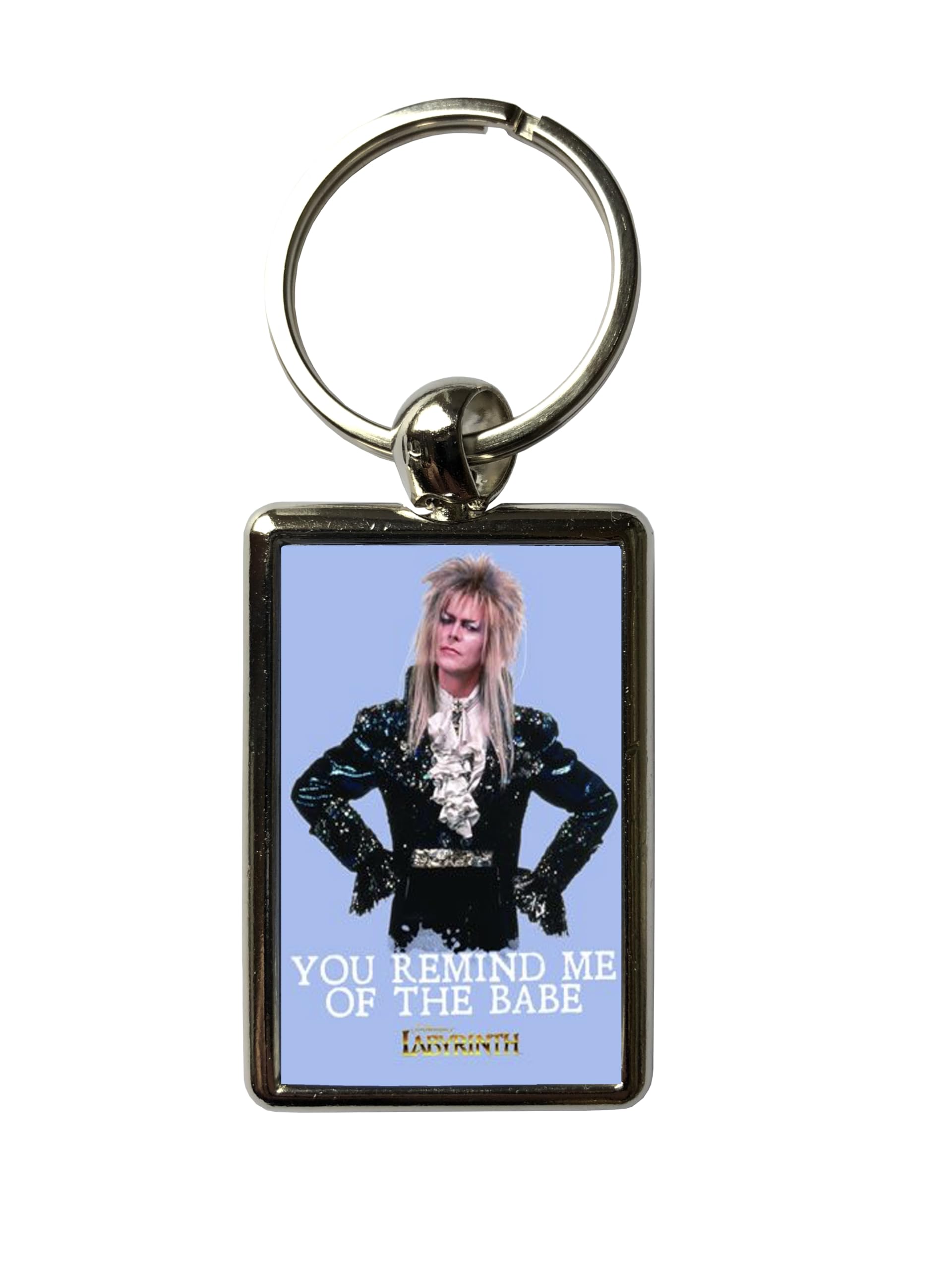 Super Universe Labyrinth David Bowie Metal Keyring – Classic Movie Collectible, 3x4.5cm