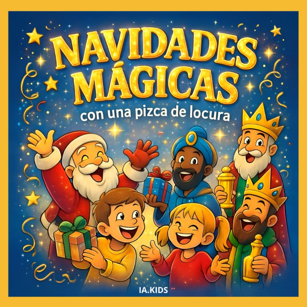 “NAVIDADES MÁGICAS” Con 1 pizca de locura: 55 Imágenes para colorear ¡ muy divertidas!Papá Noel y Los Reyes Magos en situaciones un poco ¡locas! pero muy mágicas
