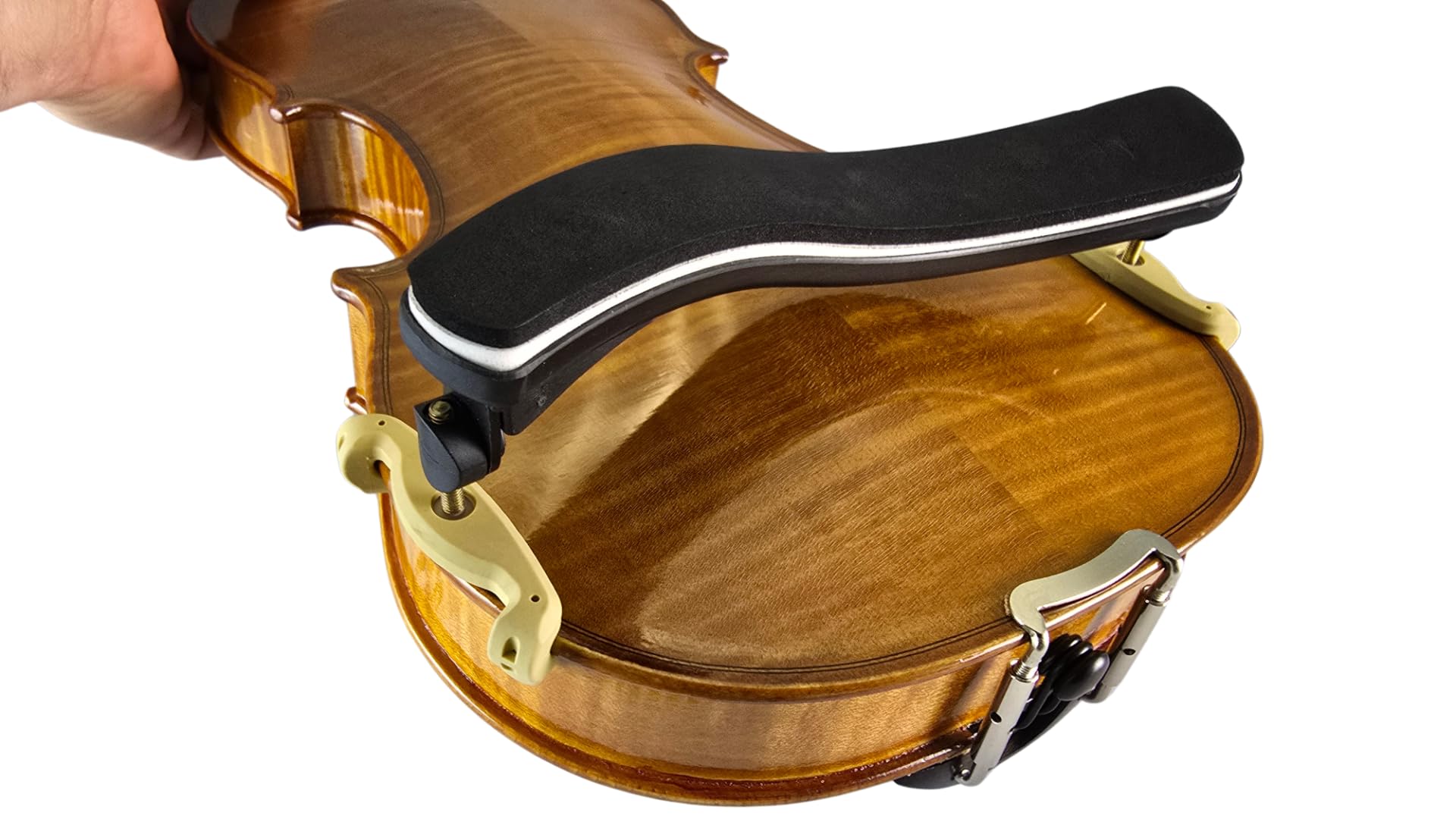 Hidersine ANDANTE Series Épaulière de qualité supérieure pour violons de taille 4/4 et 3/4 – Construction en résine ABS durable – Rembourrage ergonomique en mousse et pieds en caoutchouc – Noir
