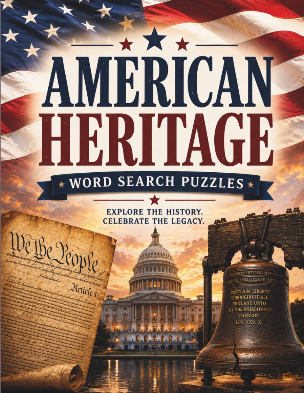 American Heritage Word Search: Fun and Relaxing Puzzles for Teens, Adults, and Seniors