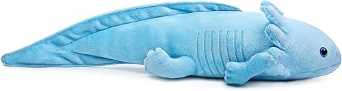 ZHONGXIN MADE Axolotl - Peluche de ajolote azul, realista de 20 pulgadas, lindo Ambystoma espeluznante anfibios, colección de regalo única para niños