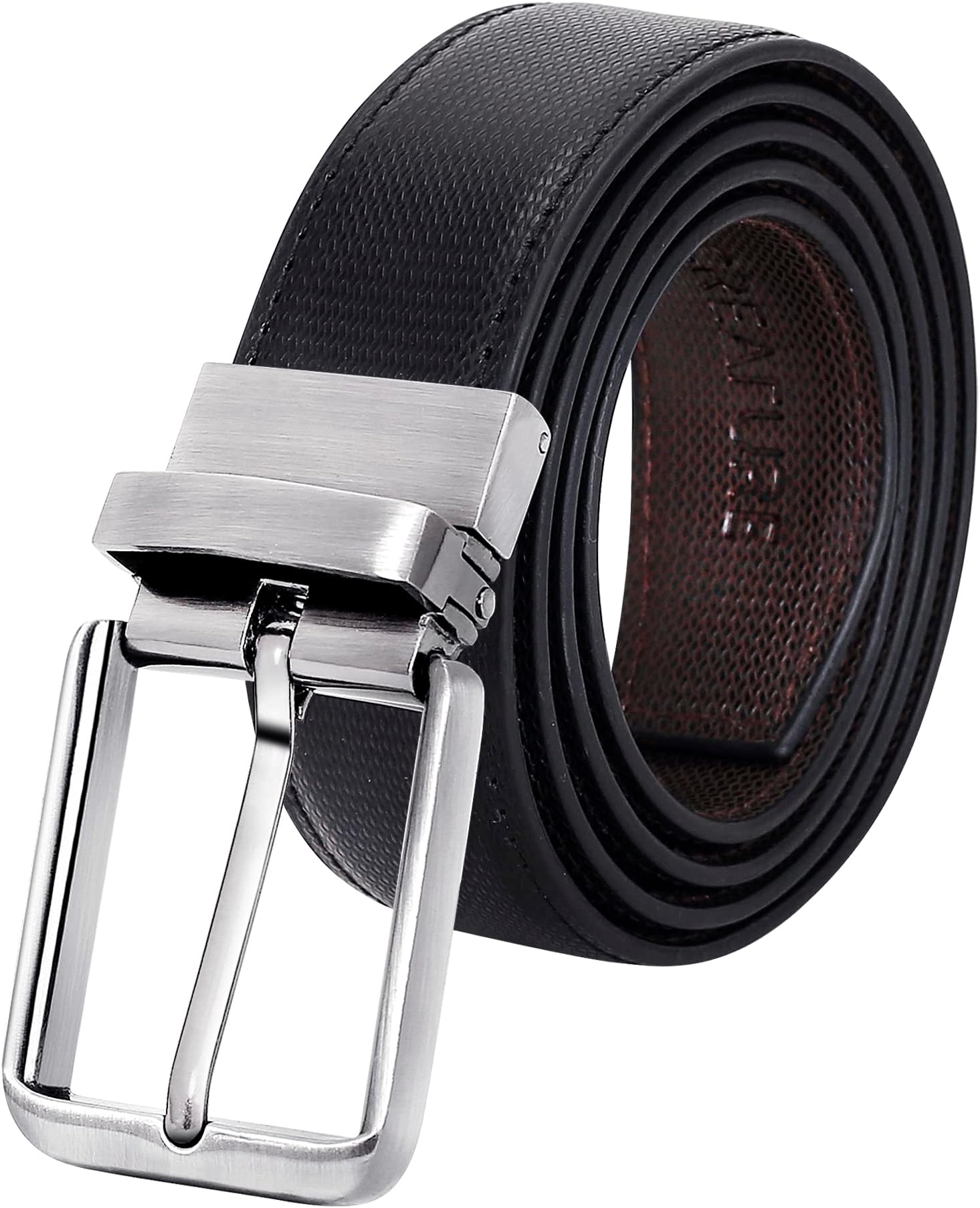 Vegan Leather Formal/Casual Reversible Belt For Men/Boys (Color-Black/Brown||BL-02)