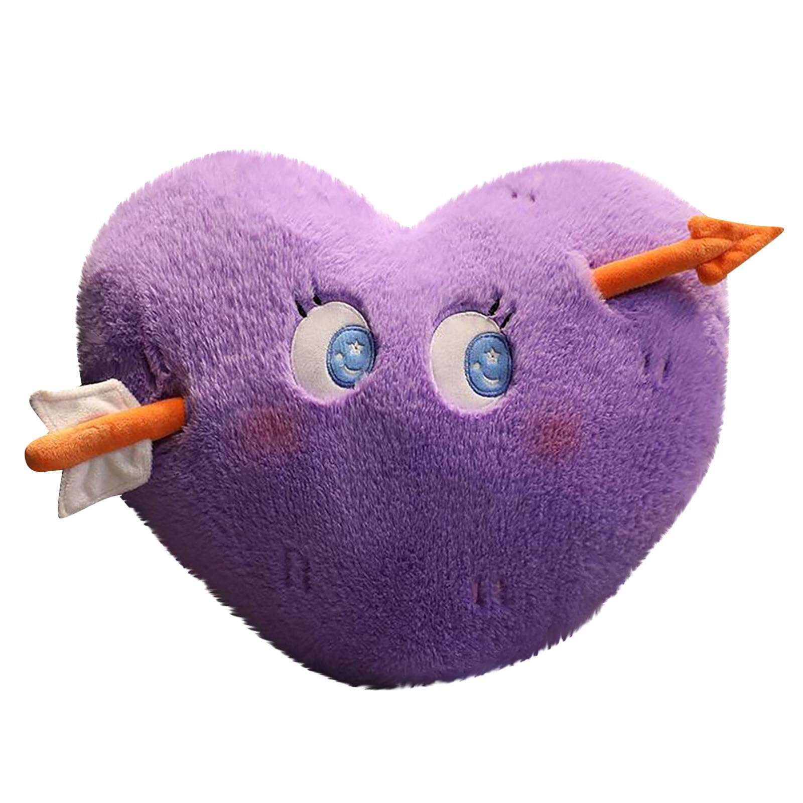 Cute Heart Stuffed Plush, Valentine's Day Heart Pillow Plushies Toy, Soft Love Figure Plush Pillow Stuffed Dolls Cushion for Men and Women Birthday Wedding Lovers Gifts (G)