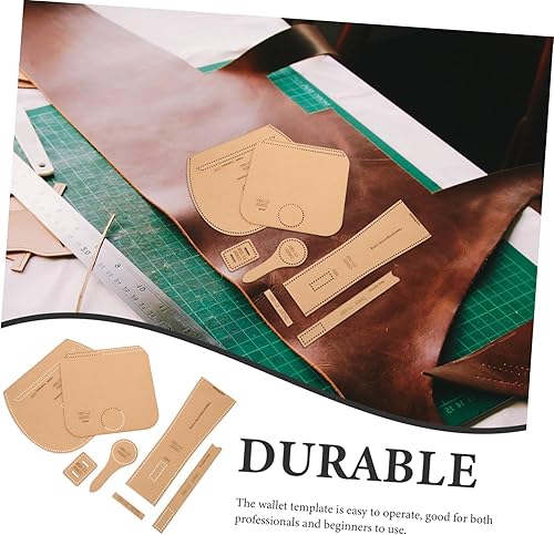 Miniatura 3 de STOBOK 1 juego de monederos de herramientas de cuero billeteras plantillas de fabricación de monederos accesorios de corte de cuero plantillas de