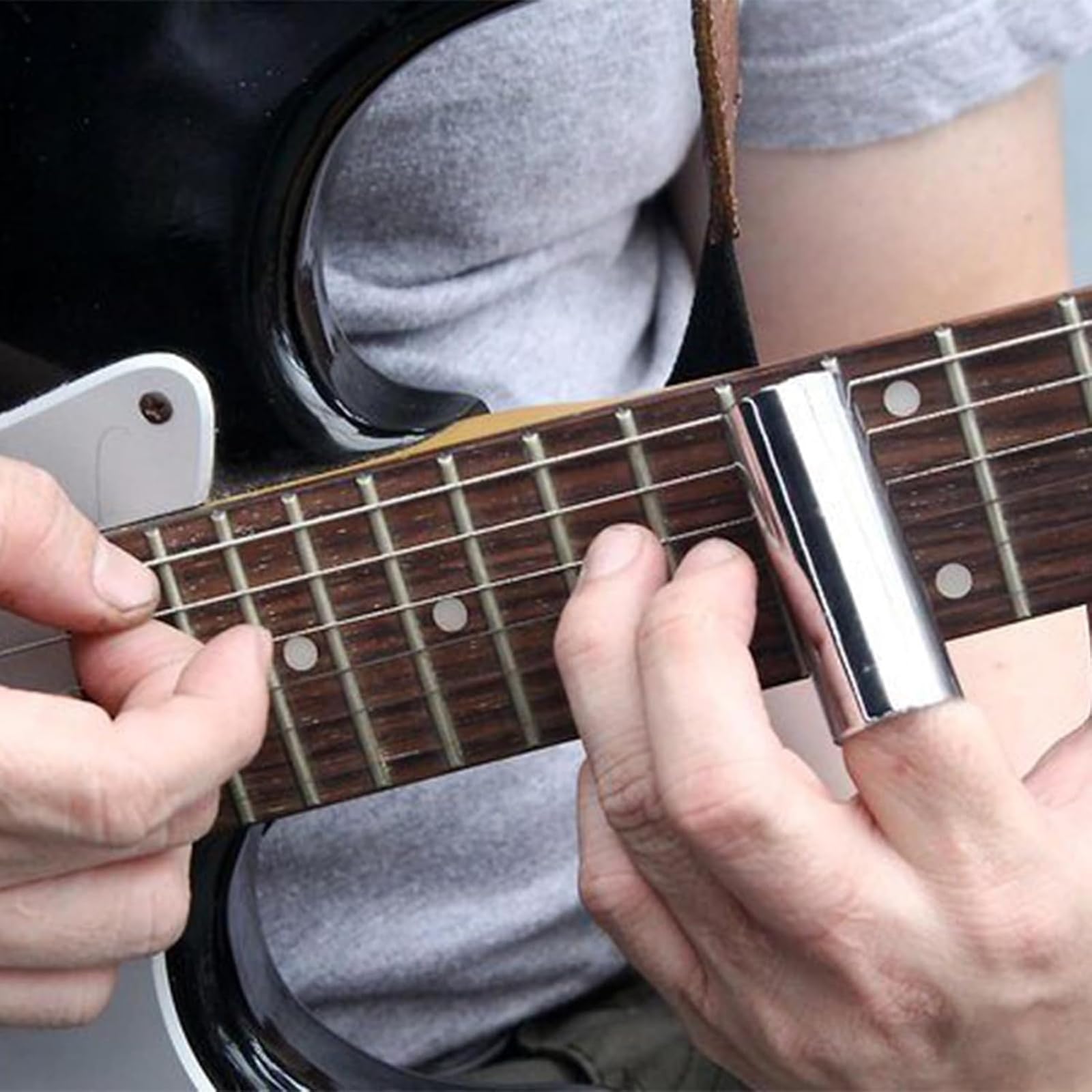 Guitar Slide, Guitar Slide Ring, Guitar Bottleneck Slide Electric and Acoustic Guitar Performance Durable Guitar Accessories (2.36 in) - Image 3 thumbnail