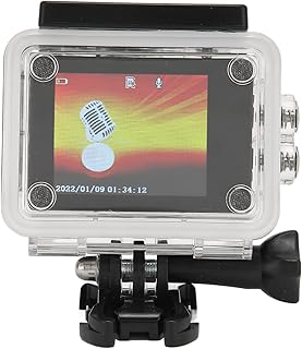YEmirth Câmera De Ação à Prova D'água FHD 1080P Tela Colorida HD De 2,0 Polegadas 140 Graus Lente Grande Angular Câmera Esportiva Subaquática