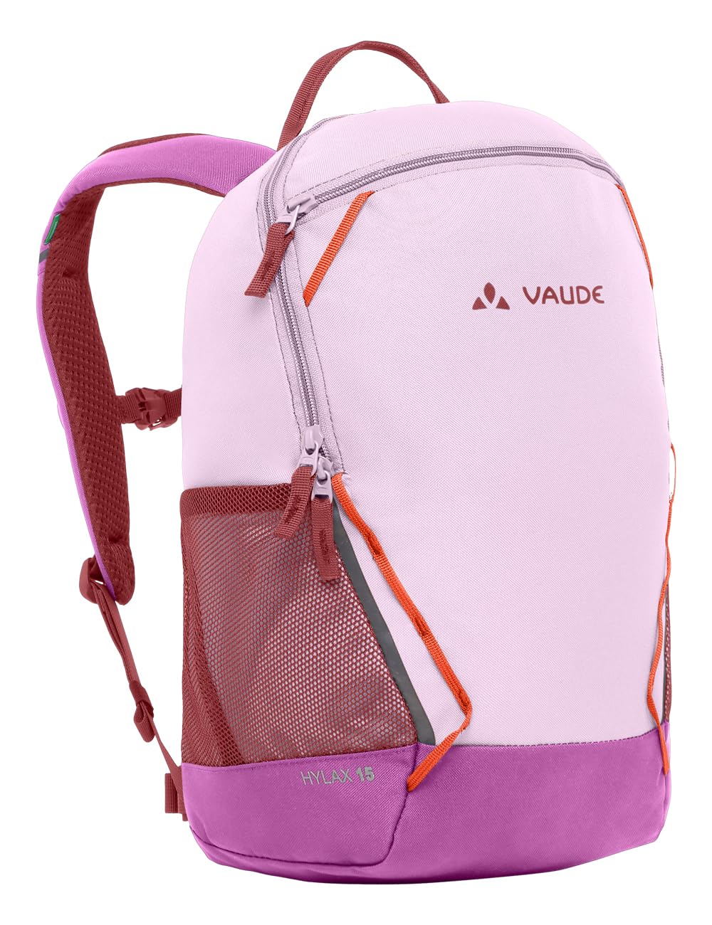 VAUDE Hylax 15 Kinderrucksack, gepolstert – Raspberry | Kinderrucksack mit 15L Volumen – Wanderrucksack für Kinder mit verstellbarem Tragesystem – gepolsterte Schulterträger