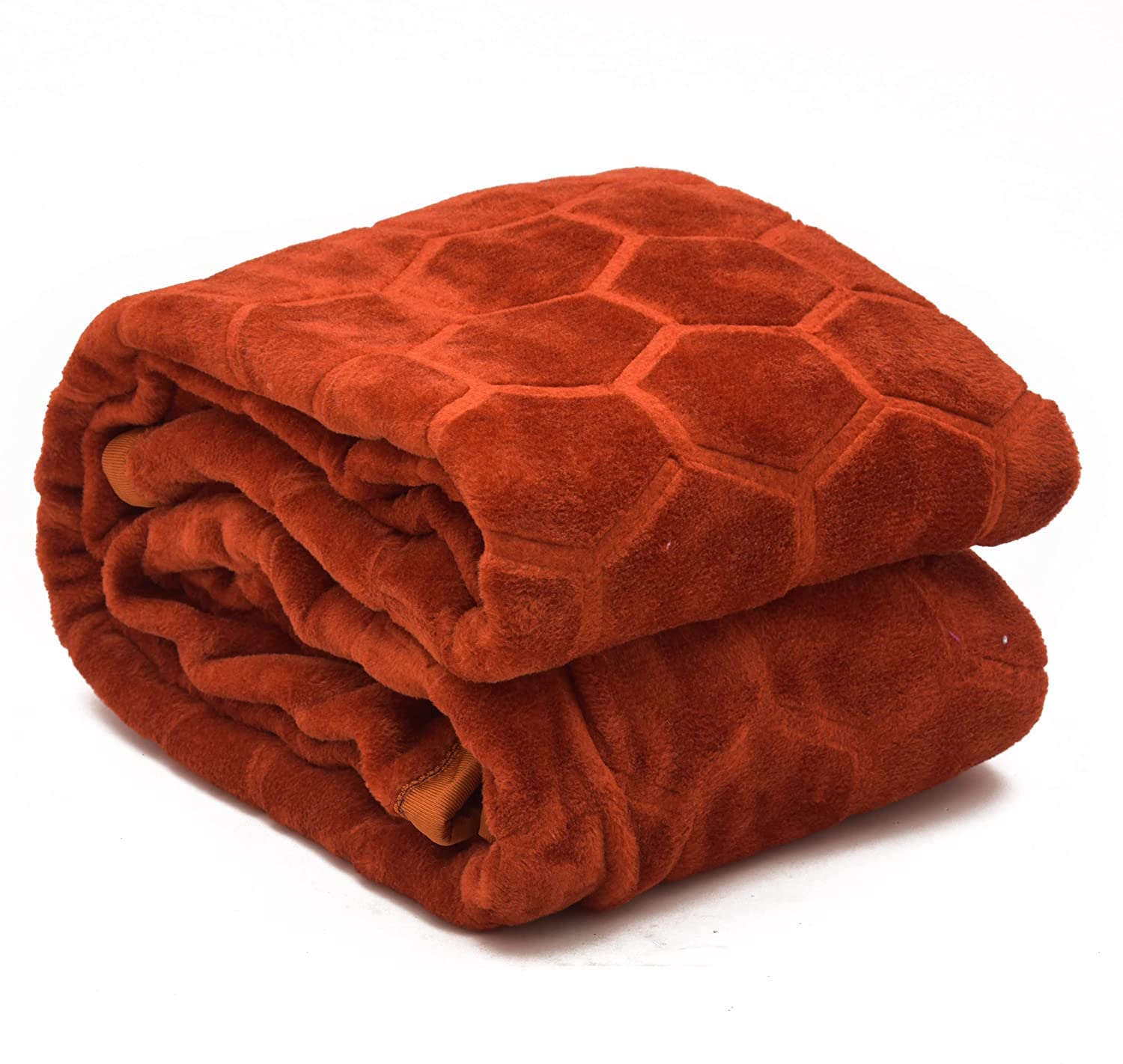 COMFORT PLANET 500 TC Floral Embossed Mink Blanket for Single Bed Blanket| Ultrasoft & Lightweight Solid Blanket for Winter & Mild Winter Sofa, Couch, Bedroom (Rust, Single Bed - 85x60 Inch) (B0CNVWTMPJ) Amazon Price History, Amazon Price Tracker