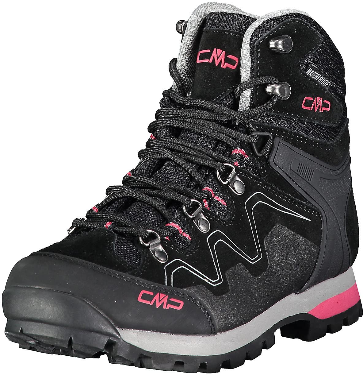 CMP Athunis Mid WMN Women's Trekking Shoes WP, Nero, 8 US