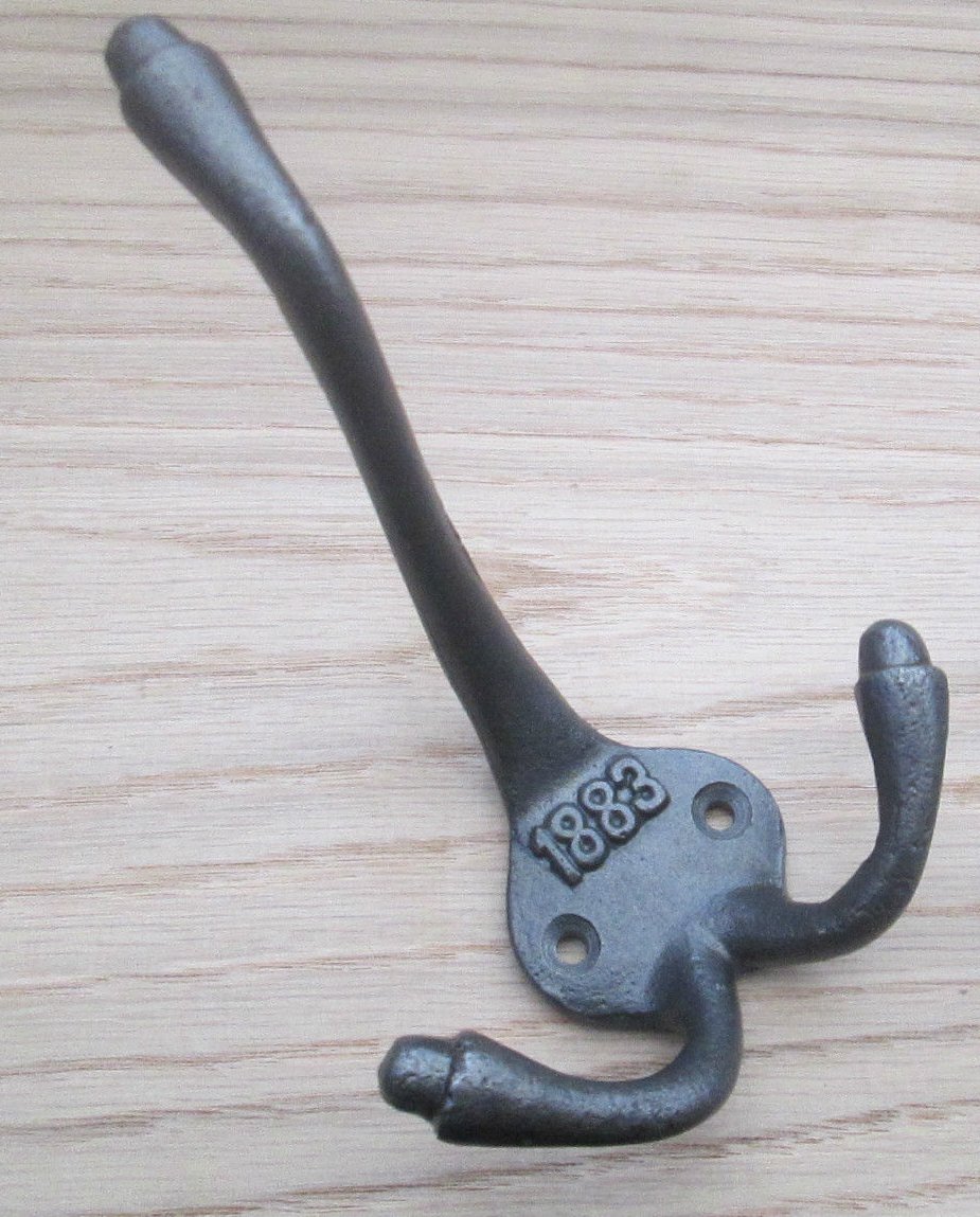 IRONMONGERY WORLD® Iron Decorative Vintage Old Style HAT & and Coat Hanging Hook PEG Utility