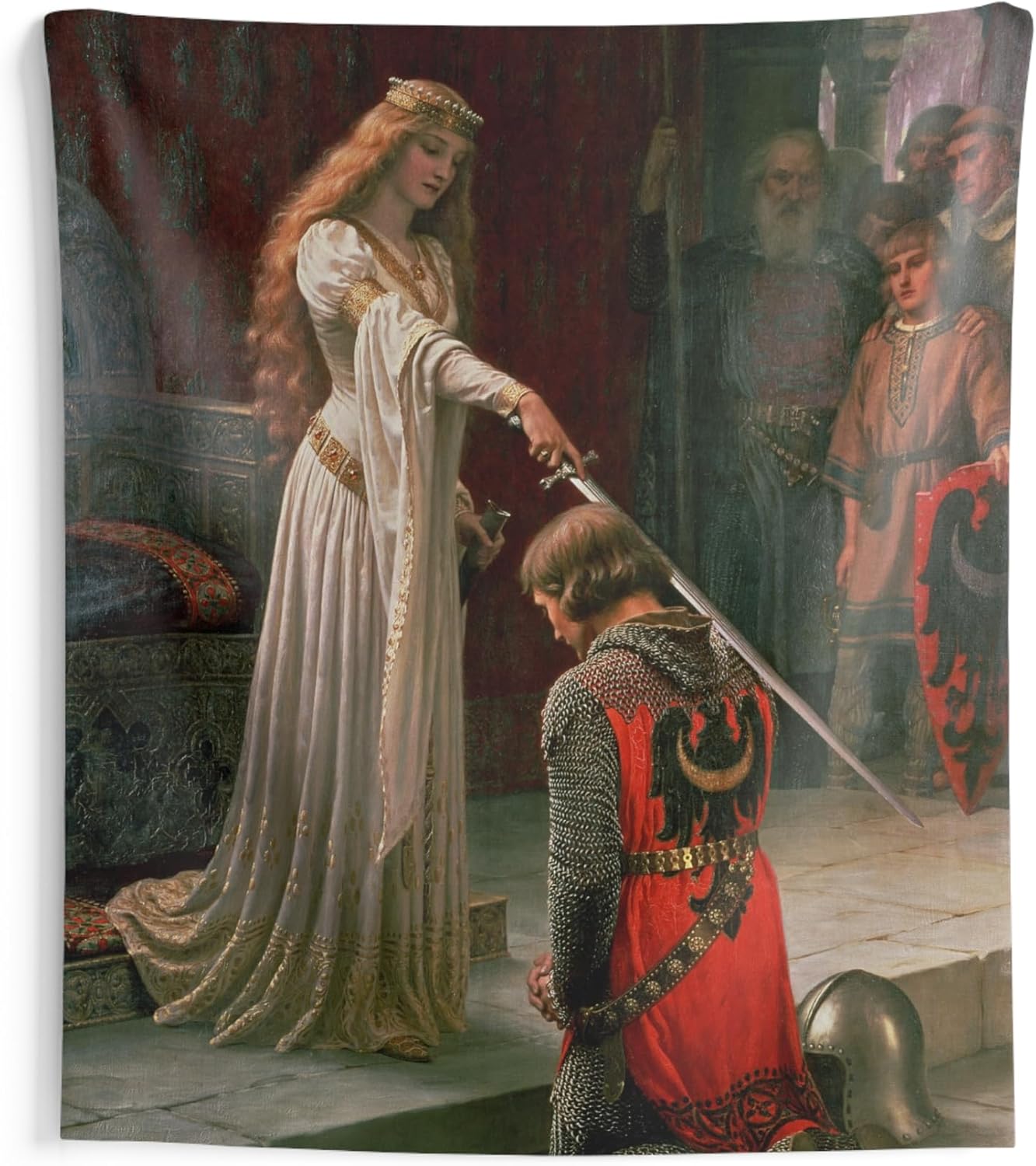 The Accolade Tapestry - Edmund Blair Leighton - Romantic Home Decor - Timeless Wall Art - Decorative Wall Hanging