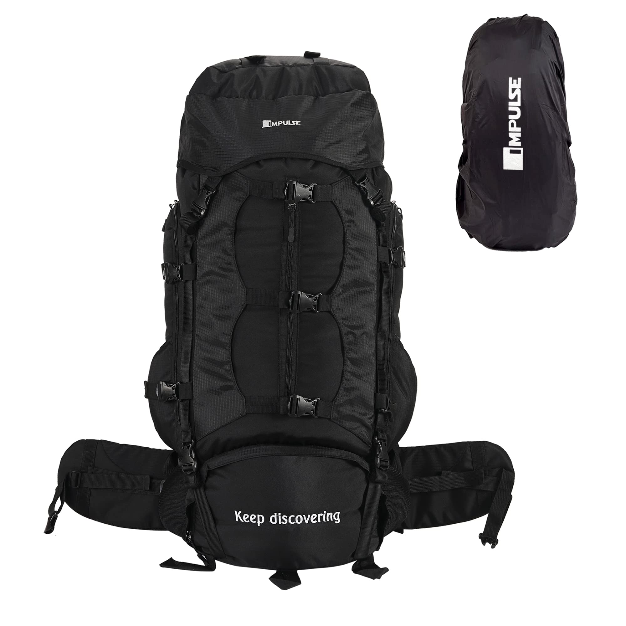 Impulse Rucksack bags 90 litres travel bag for men tourist bag for travel backpack for hiking trekking Bag for men camping Buckle Up Bag with 1 year Warranty-image-0