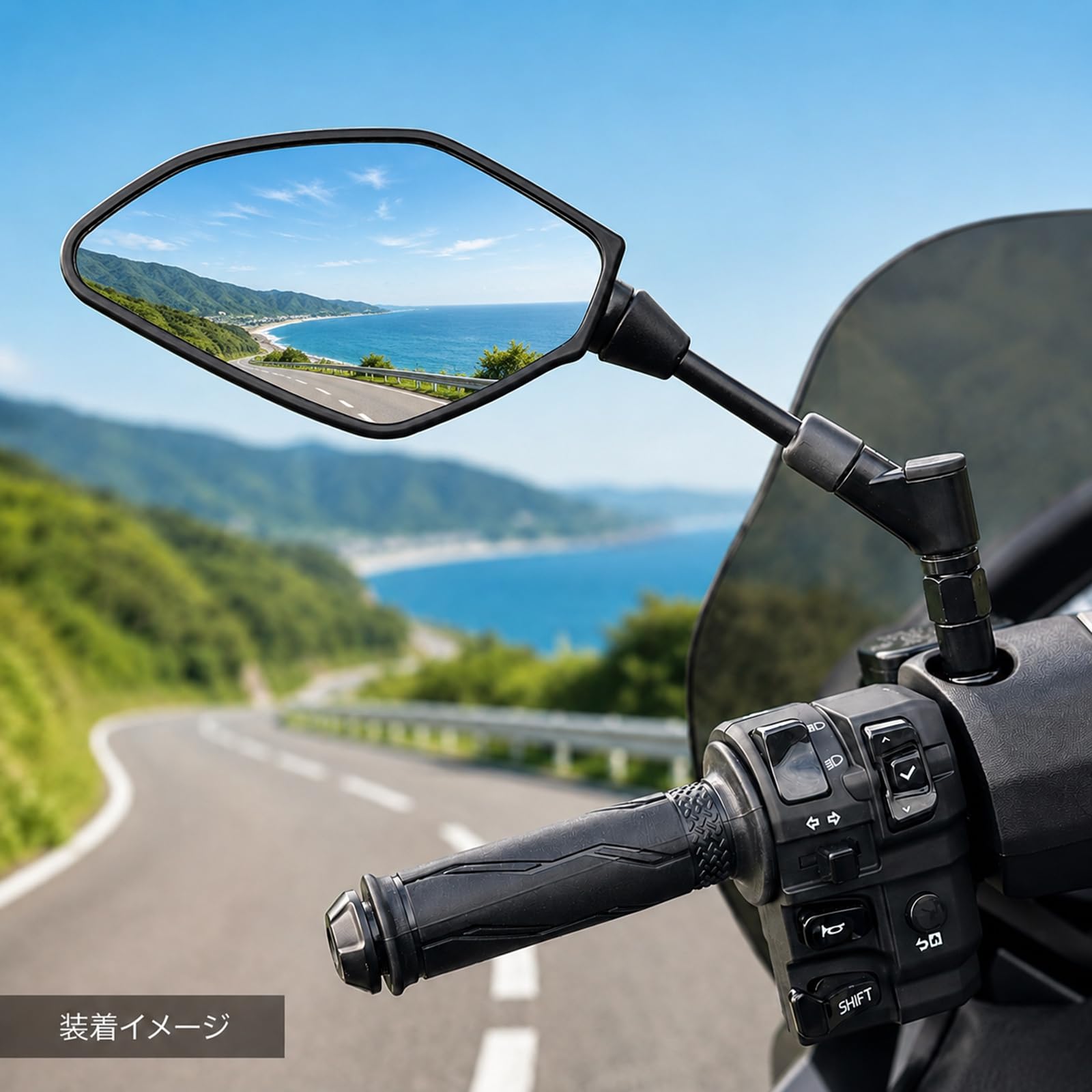 Amazon | MAKGAGAAI バイク用ミラー 汎用 オートバイ ミラー 適合PCX