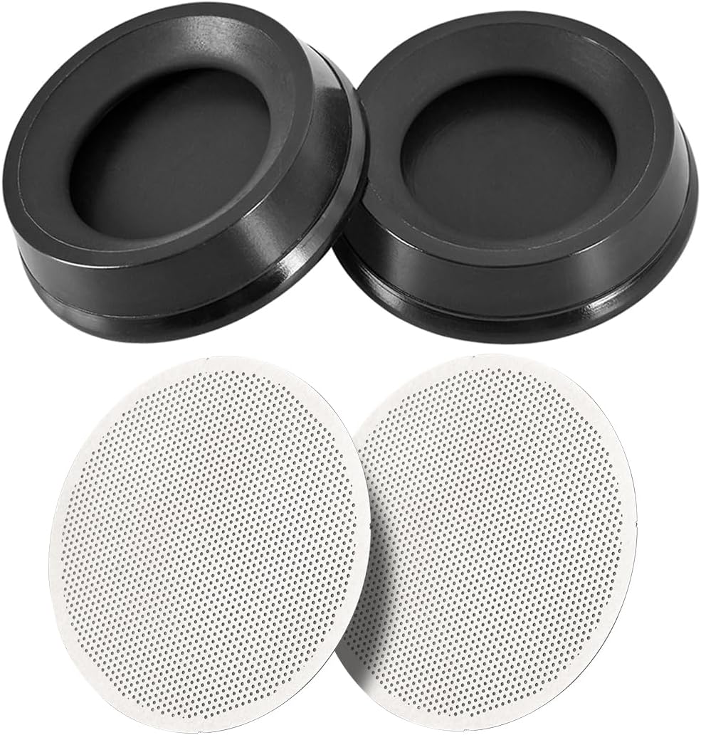 CAFEMASY Plunger Rubber Gasket with Reusable Stainless Steel Filter Replacement Parts Coffee Accessories Tools Compatible with Aeropress and Aeropress Go Portable Espresso Maker