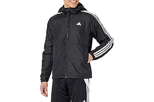 adidas Winter Jacket for Men: Essentials 3-Stripes Insulated Hooded
