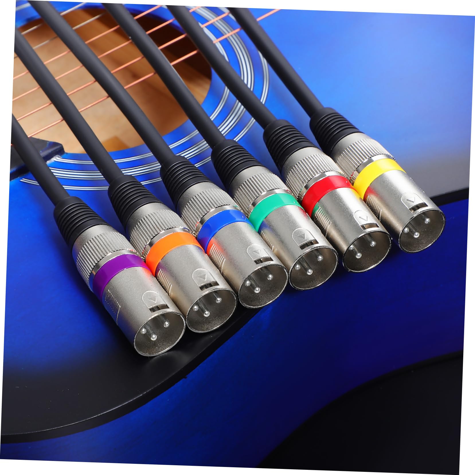 Mikinona Cavo Audio Xlr Doppia Schermatura in Rame 6mm per Casse Acustiche e Microfoni, 6 Pezzi, Uso Professionale e Rinforzo del Suono in Concerti