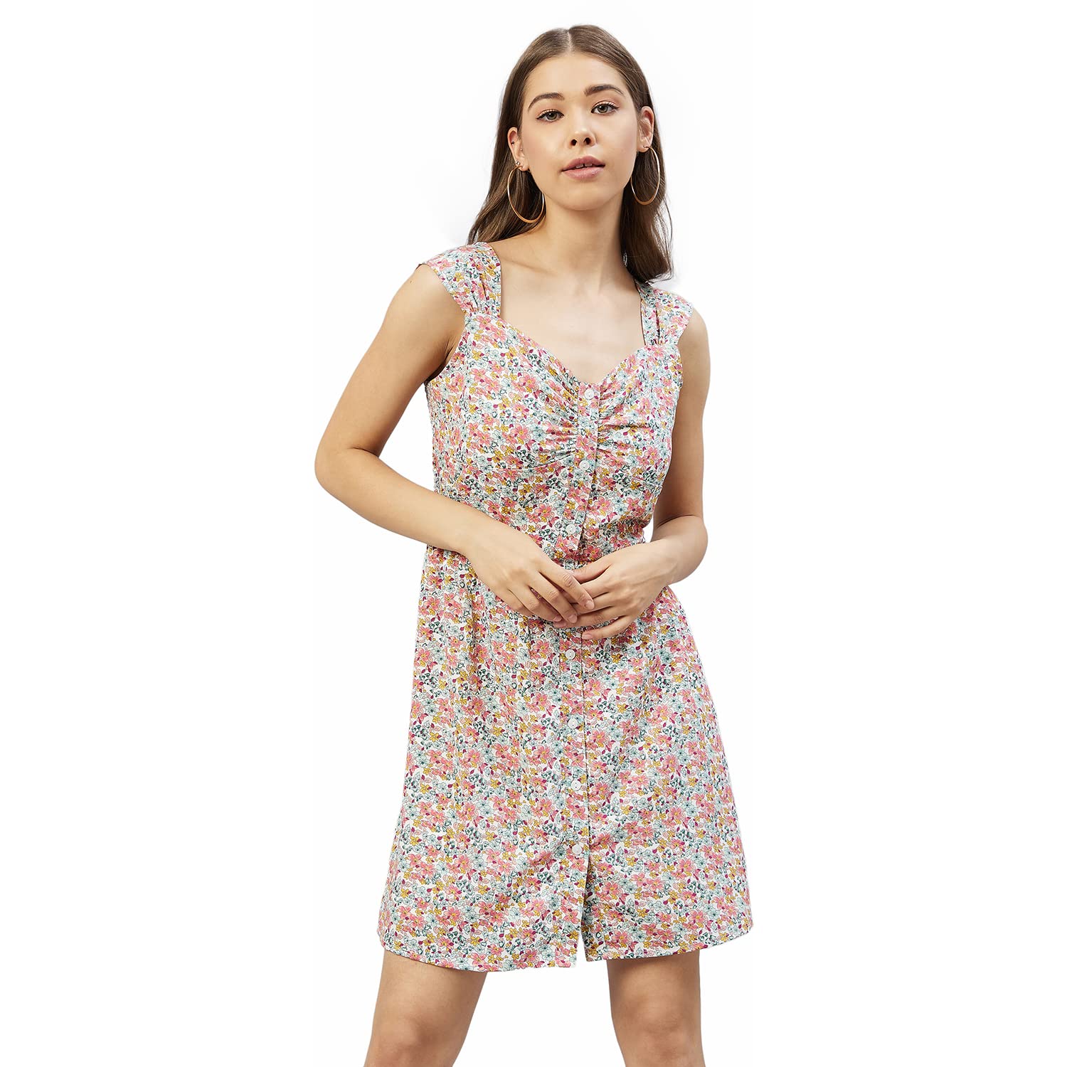 Women's Polyester A-Line Above The Knee Casual Dress
