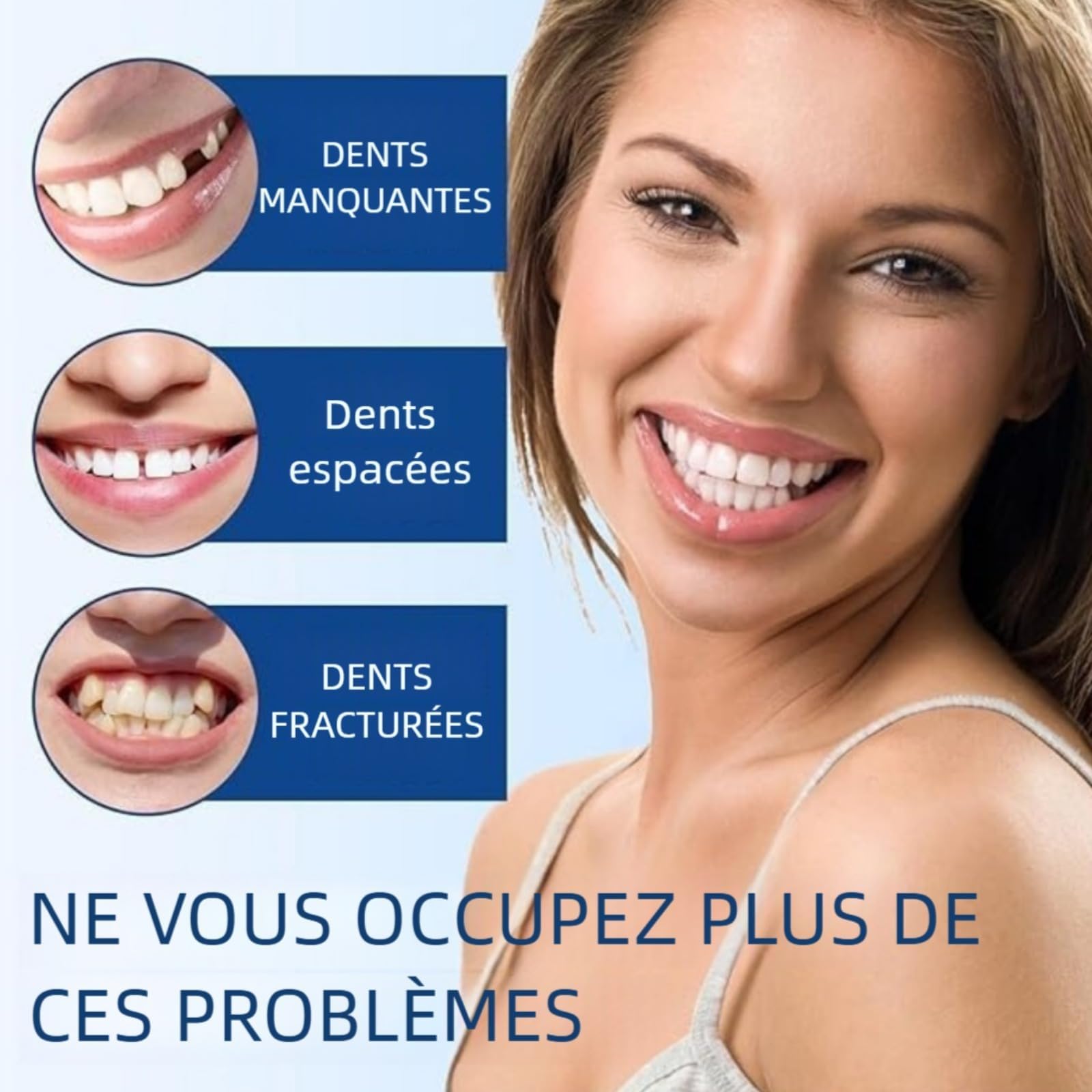 Protesi Dentale in Silicone per Uomini e Donne, Apparecchio Dentale | Protesi dentale in silicone regolabile, comfort ottimale, aspetto naturale per un sorriso perfetto immediato