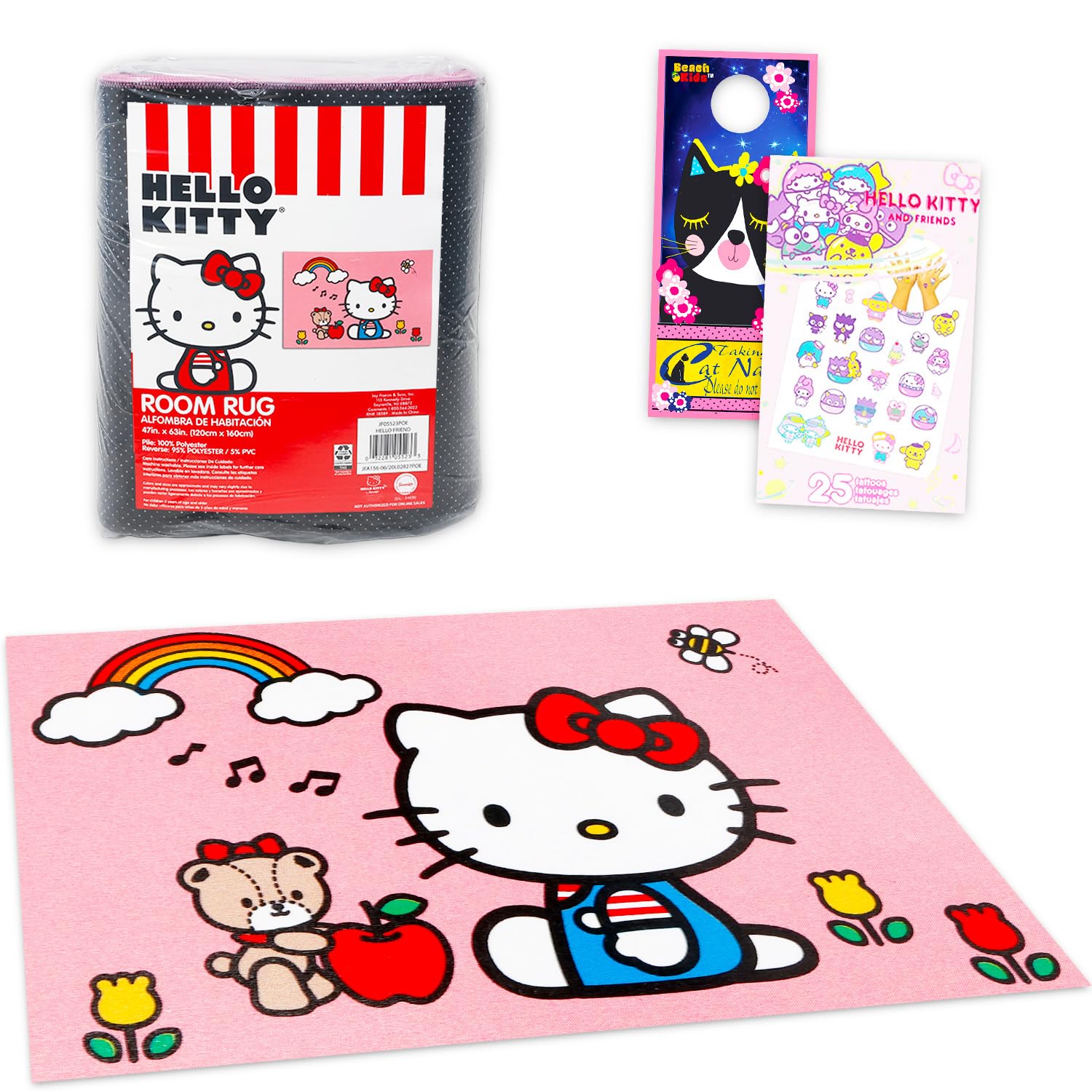 Amazon | ハローキティ ラグ キッズルームセット - 48x72インチ エリア