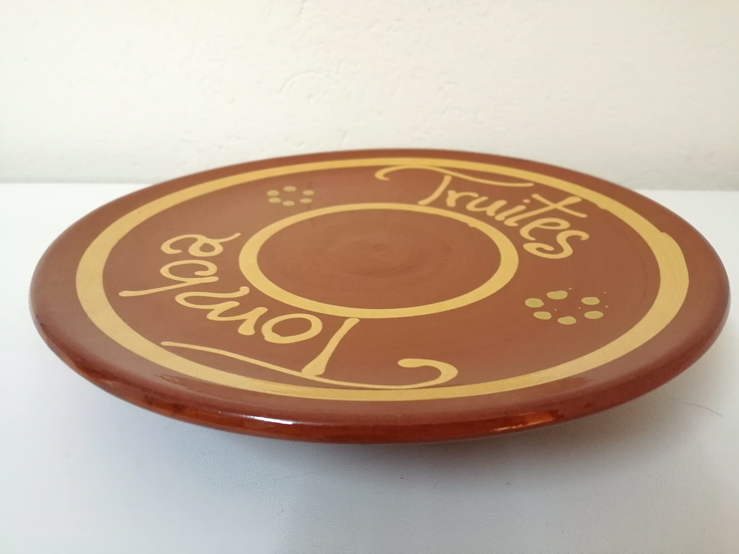 Genérico OFERTA GIRA TORTILLAS DE CERÁMICA 29CM. Artesanos de proximidad. TOMBATRUITES ARTESANAL. Envío gratis. Para navidad.