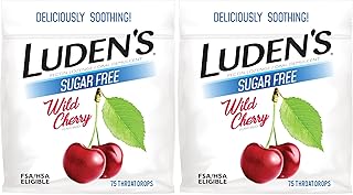 Ludens Sore Throat Relief Lozenges for Minor Everyday Irritation & Dry Mouth,Sugar Free Wild
